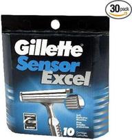 "Gillette Sensor Excel" skustuvo peiliukai - 3 x 10 peiliukų