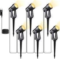 "Svater" LED sodo apšvietimas, 6 vnt., 20 m sodo prožektorius IP65, šiltai baltas, 3000 K, lauko sodo prožektorius, 27 V, 900 lm, sodo žibintai lauke, terasoje, važiuojamojoje dalyje