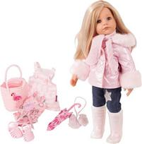 Götz 1959093 Hannah All Year Round Doll - 50 cm aukščio stovinti lėlė, šviesūs plaukai, akmeninės pilkos akys - 16 dalių rinkinys
