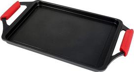 WECOOK! "Ecostone" indukcinė kepimo plokštė, 43 x 25 cm, neprideganti XTRA Dupont PFOA-Free, 5 mm aliuminis, nuimamos silikoninės rankenos, skirta visų tipų viryklėms, juoda