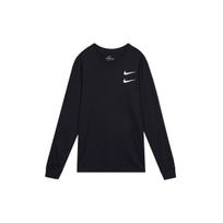 Nike Sportswear Swoosh ilgomis rankovėmis marškinėliai vyrams Viršutiniai drabužiai Juodi CK2259-010 S