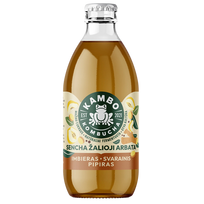 Kombucha gėrimas Imbieras, Svarainis, Pipiras – KAMBO, 330ml