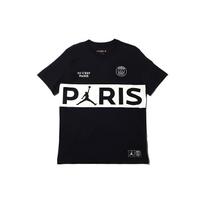 Jordan x PSG Paris Saint-Germain trumpomis rankovėmis marškinėliai vyriški viršutiniai drabužiai juodi BQ8390-010 XXL