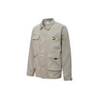 PUMA Chest Logo Patch Multi-Pocket Collared Jacket Men Jacket Gray 537423-68 S