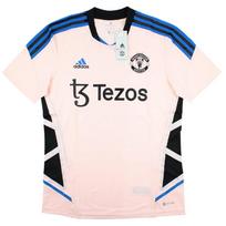Adidas Manchester United Player Edition Logo Print Training Sports Short Sleeve Football Shirt Unisex Tops Ice-Pink HT4285 M