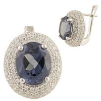 Sidabriniai auskarai su aleksandritu 9.22ct (1454299) įvairiaspalvė spalva
