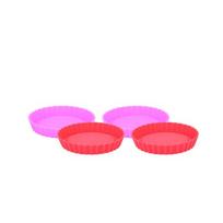 Kepimo forma tartaletei silikoninė 4 vnt. D12,4x2,2 cm ALPINA 871125247395  pbr