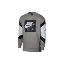 Nike Air Crew Fleece Color Block Pullover American Sweatshirt Men Sweatshirt Gray White 928636-063 XL gray