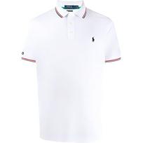 Polo Ralph Lauren Logo Embroidered Striped Short Sleeve Polo Shirt Men tops White 710792813-002 XXL