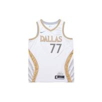 Nike NBA Dalaso „Mavericks“ Miesto Edition Swingman marškinėliai Balti Vyriški Streetwear CN1723-101 M white