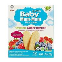 Išpardavimas - Super Kūdikio Mum-Mum Ryžių Džiūvėsėliai Super Uogos, 24 Džiūvėsėliai