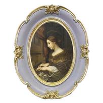 Dervos gėlės nuotraukų rėmelis, ovalo formos, senoviniai rėmeliai vestuvėms, namams 10x15 cm