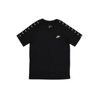 Nike Sportswear Swoosh Logotipas Sportiniai trumpomis rankovėmis marškinėliai Vyriški Viršutiniai drabužiai Juodi BQ0025-010 S
