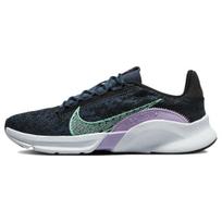 Nike  SuperRep Go 3 Flyknit Next Nature Armoury Navy Green Glow Women Sneakers Black Vivid-Purple DH3393-002 36