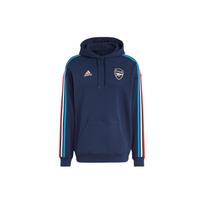 Adidas Arsenal Prancūzija Kapsulinė kolekcija Raidžių spaudinys Trys juostelės Raištelis su gobtuvu Vyriškas džemperis su gobtuvu Collegiate-Navy-Blue HZ9990 L black