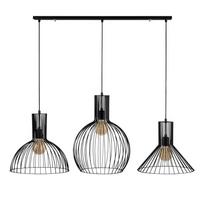 Juodos spalvos kabantis šviestuvas su metaliniu gaubtu Fellini – Opviq lights