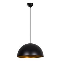 Juodos spalvos kabantis šviestuvas ø 40 cm su metaliniu gaubtu Coppa – Opviq lights