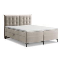 Taupe spalvos spyruoklinė lova su sandėliavimo vieta 160x200 cm Mikana – Makamii