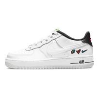 Air Force 1 07 LV8 3 GS Taika Meilė Nike Vaikų Sportbačiai Balti Universitetinis Raudonas Universitetinis Auksinis DM8154-100 35.5