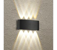 Brilagi - LED lauko sieninis šviestuvas FLAREBOX LED/8W/230V juodas IP65
