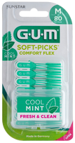 GUM Soft-Picks Comfort Flex, Medium Mint tarpdančių šepetėlis, 80 vnt.
