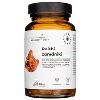 Aura Herbals Reishi sporos 800 mg + vitaminas C - 60 kapsulių