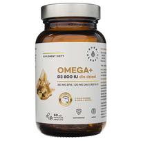 Aura Herbals Omega Vitaminas D3 800 TV vaikams - 60 užsukamų kapsulių