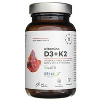 Aura Herbals Vitaminas D3 2000 TV + K2 - 90 kapsulių