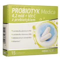 Medica Probiotic 4,2 mlrd. + Vitaminas C su prebiotiku - 15 kapsulių