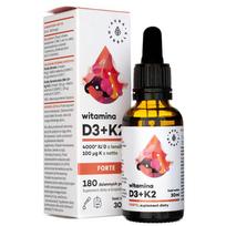 Aura Herbals Vitaminas D3 4000 TV + K2mk7 FORTE, lašai - 30 ml