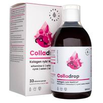 Aura Herbals Colladrop - skystas žuvų kolagenas + vitaminas C - 500 ml