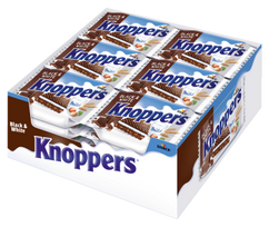 Vafliniai sausainiai KNOPPERS Black&White 24 vnt x 25 g