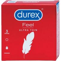 Durex Feel Ultra Thin prezervatyvai - 3 vnt.