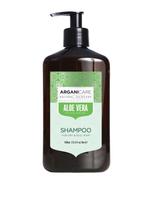 ARGANICARE Drėkinamasis plaukų šampūnas su Aloe Vera riebioms šaknims ir sausiems plaukų galiukams, 400 ml