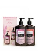ARGANICARE Šampūnas/kondicionierius su šilko proteinais ir argano aliejumi, 2x400 ml