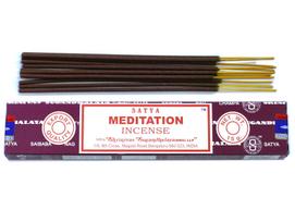 Satya Meditacija smilkalai – ilgo degimo, rankų darbo aromatas, 15 g