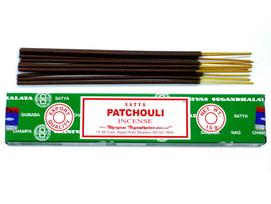 Satya Pačiulis smilkalai – sodrus aromatas namams ir meditacijai, 15 vnt