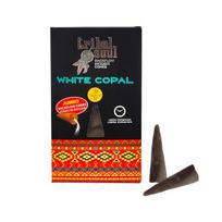 Tribal Soul Baltasis kopalas atbulinės tėkmės kūginiai smilkalai, 10 vnt.