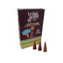 Baltasis šalavijas + Palo Santo atbulinės traukos kūginiai smilkalai