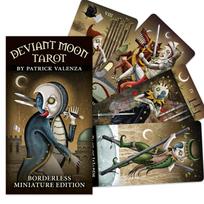 Deviant Moon Taro kortos be rėmelių Mini – 78 kortos, mistiškos iliustracijos