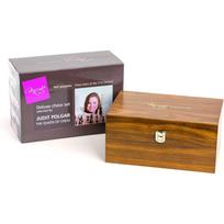 Judit Polgar Deluxe medinių šachmatų figūrų rinkinys, pasvertos, 95 mm