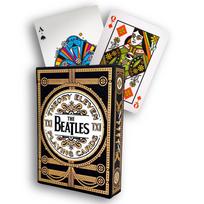 The Beatles kolekcinės juodos žaidimų kortos – riboto leidimo, auksinė folija