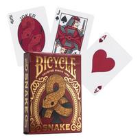 Bicycle Snake žaidimo kortos – kolekcinė raudona/auksinė kaladė pokeriui