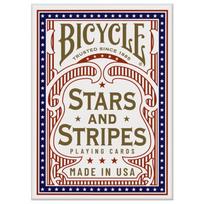 Bicycle Stars & Stripes žaidimo kortos – JAV vėliavos dizainas, pokeriui