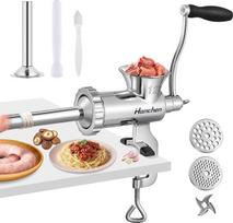"Hanchen" rankinė mėsmalė "Mincer Sausage Stuffer Machine" 8s/12 Visos nerūdijančio plieno namų ūkio daugiafunkcinės klizmos dešrų kimšimo mašinos (12)