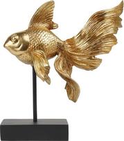 Guichifun kolekcionuojamos auksinės žuvelės statulėlė - skulptūros dekoracijos Lucky Charm Wealth Resin Animal Figure Home Office Shelf Decor Kalėdų gimtadienio dovanos vyrams ir moterims 10.25 x 5 x 27.9 cm