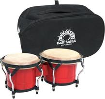 PURE GEWA CLUB SALSA F826006 6.5 and 7.5-Inch Bongo with Bag - Wine Red