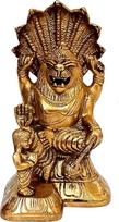 Purpledipo žalvarinis stabas Narasimha (Viešpaties Višnu avataras) ir Prahaladas: reta kolekcinė statulėlė (11985)