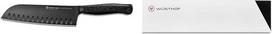 WÜSTHOF Santoku Performer (1061231317), 17 cm Blade, DLC Coating, Grooved Edge, Black Knife & Blade Protector (2069640205), Protective Cover for Knives and Kitchen Knives up to 20 cm Blade Length