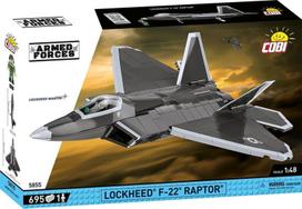 Maquetas Lėktuvas - COBI - LOCKHEED F-22 RAPTOR - 695 dalys - Masto 1:48 - Slaptažodis STEALTH
